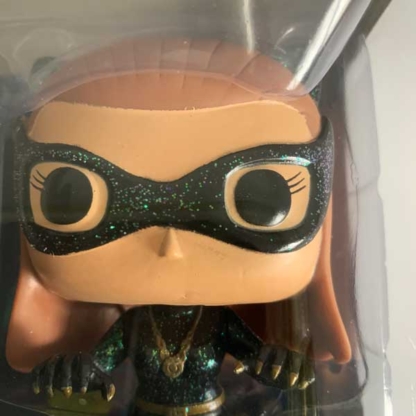 Catwoman Funko Pop face closeup indentations