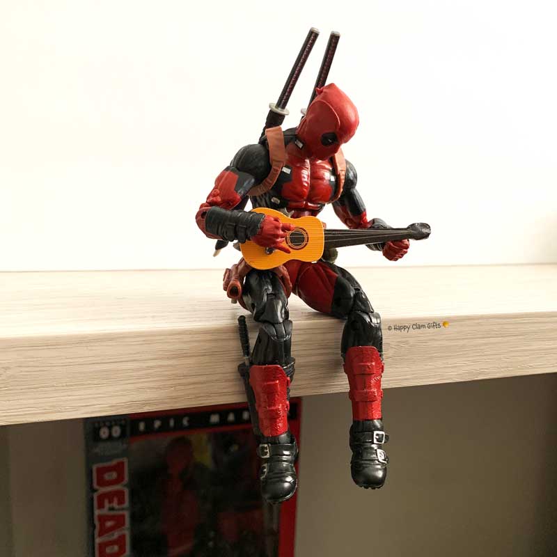 Hasbro Marvel Legends Series X-Men Deadpool Playing a Guitar I Got for Him - Happy Clam Gifts Copyright